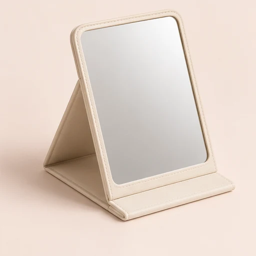 Folding makeup mirror